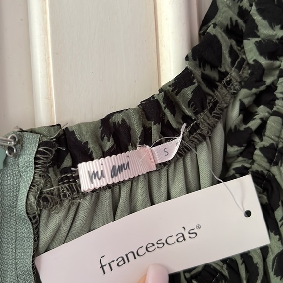 NWT Green and Black Cheetah Dress - Picture 2 of 5